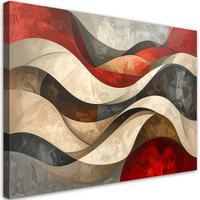 LEINWANDBILD 3D und geometrisch 30x20cm - Rot, Textil (30/20cm) - Feeby