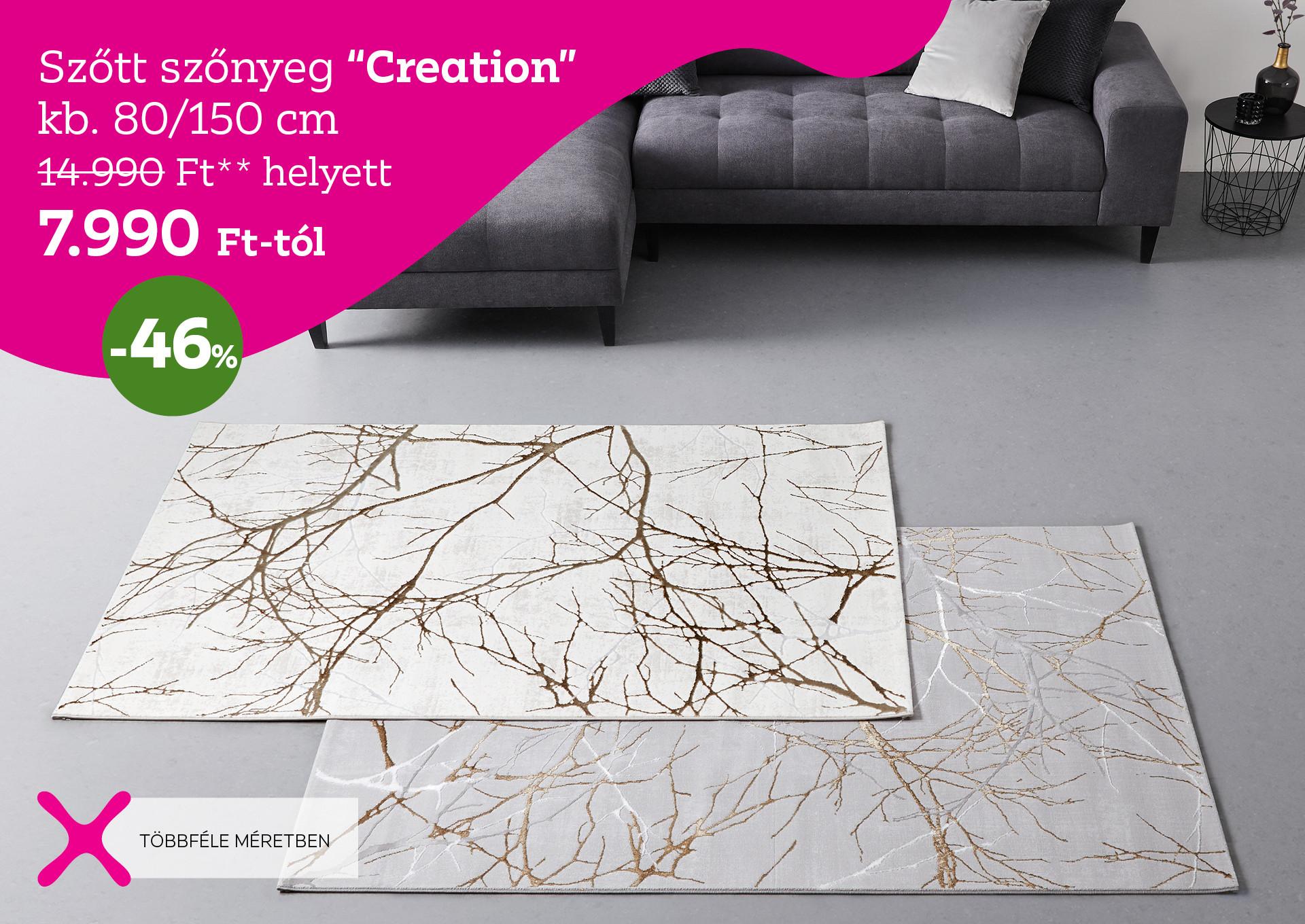 Szőtt szőnyeg CREATION 14990 Forint helyett 7990 Forint, kedvezmény mértéke 46%