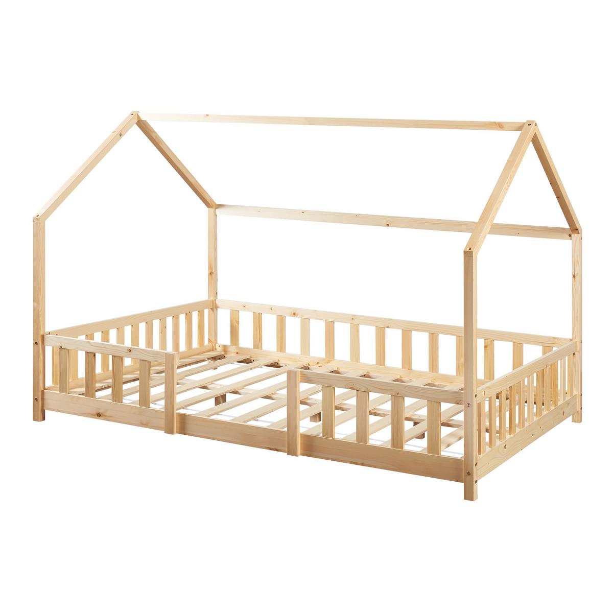 HAUSBETT Sisimiut - Naturfarben, Holz (140/200cm) - [en.casa]