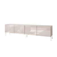 TV-SCHRANK COLGANTE 200 Kaschmir Hochglanz, mit LED, Gerade silberne Füßen - Chromfarben/Kaschmir, Holzwerkstoff (200/50/40cm) - Lookway