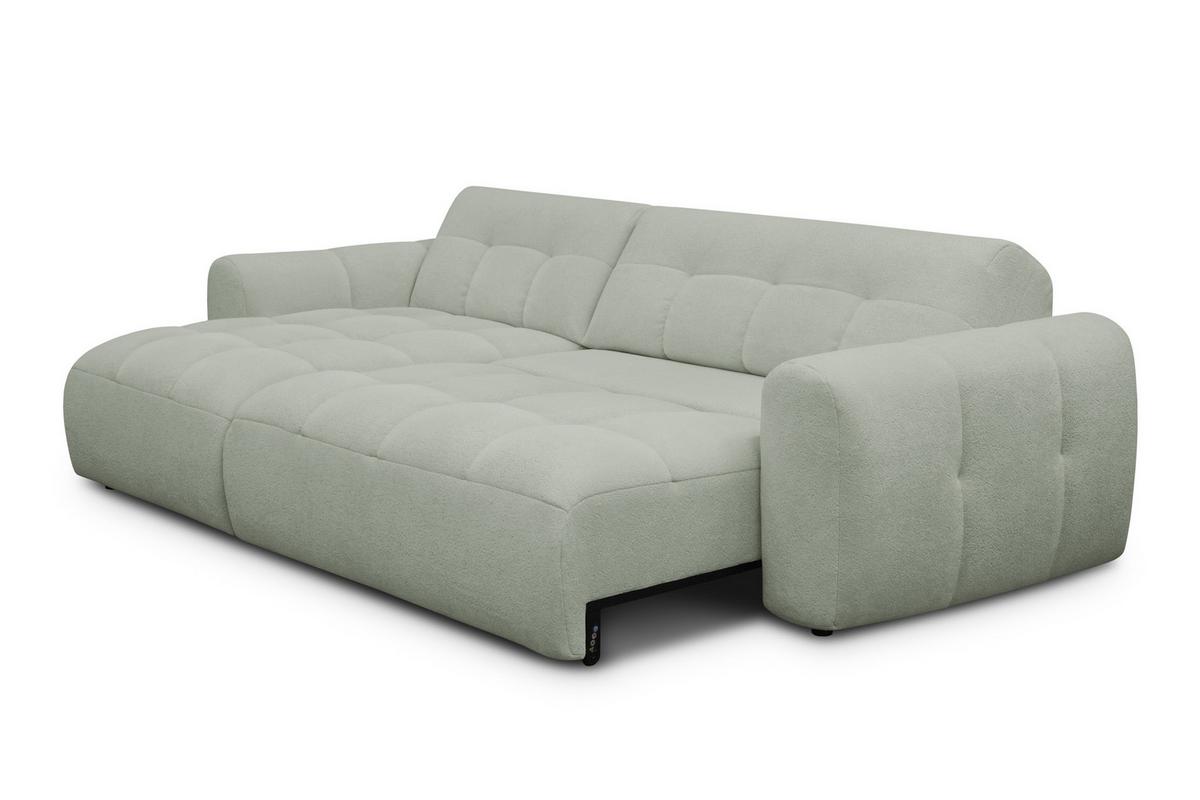 ECKSOFA LUMERO 4-Sitzer LINKS, hellgrün - Schwarz/Hellgrün, Holz/Textil (275/166cm) - Courtois Laville