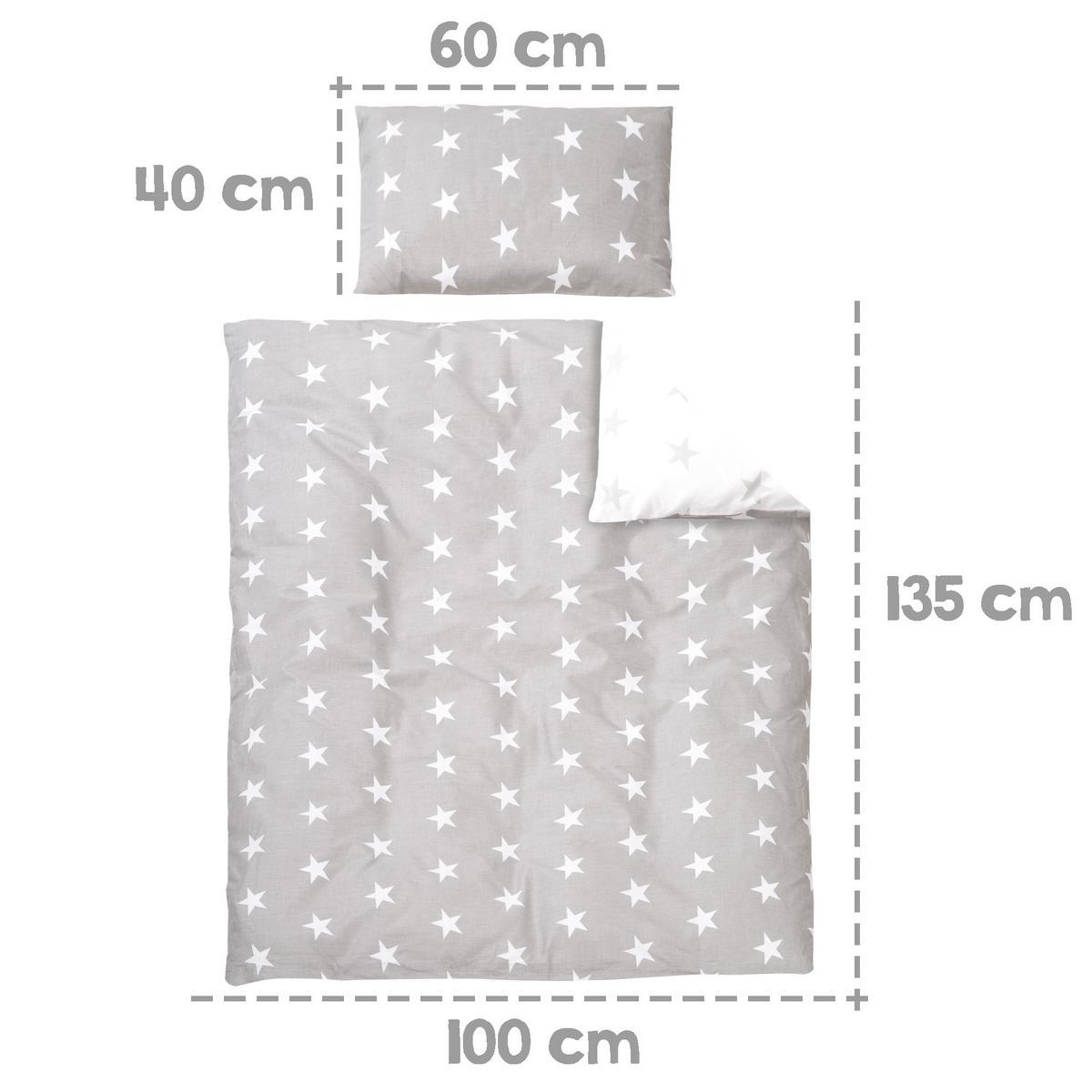 BABYBETT Sterne 2 70 x 140 cm inkl. Textilien - Weiß, Holzwerkstoff (70/140cm) - Roba