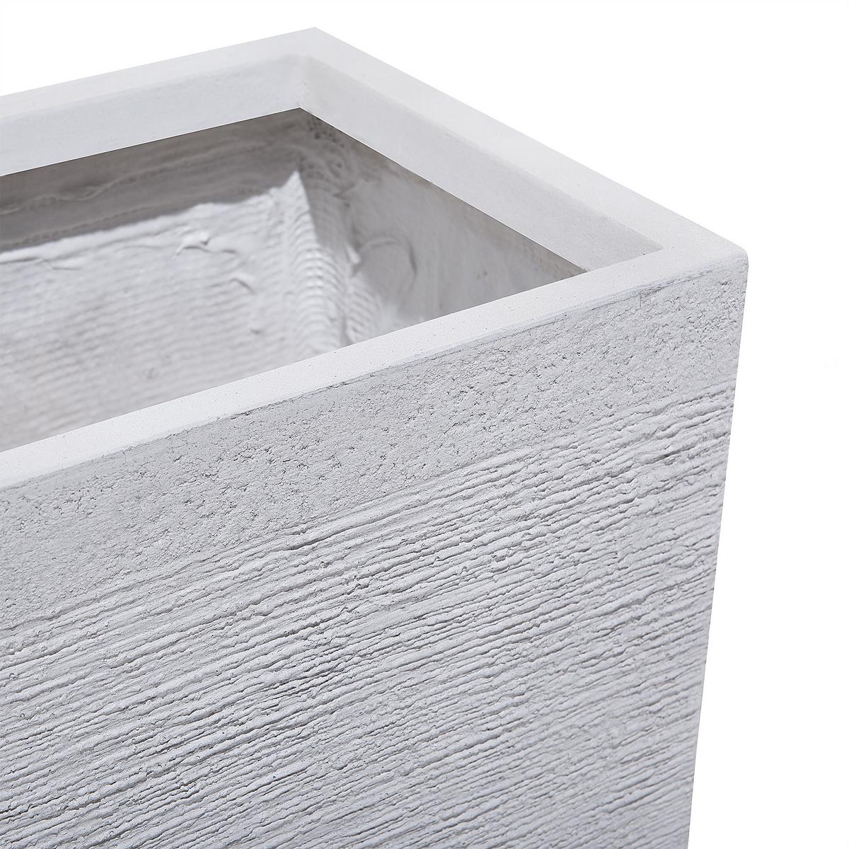 BLUMENTOPF Weiß Myra - Weiß, Naturmaterialen (37cm) - Beliani