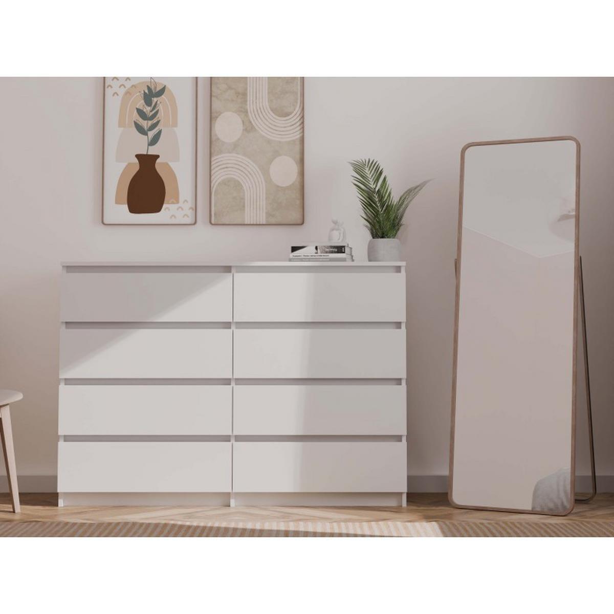 KOMMODE Weiß 138/97/40 - Weiß, Holzwerkstoff (138/97/40cm) - RAUMHIRSCH FURNITURE