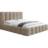 POLSTERBETT Serenity mit Bettkasten & Lattenrost in Braun Chenille 120 x 200 cm - Birkefarben/Schwarz, Holzwerkstoff/Kunststoff (120/200cm) - WFL GROUP