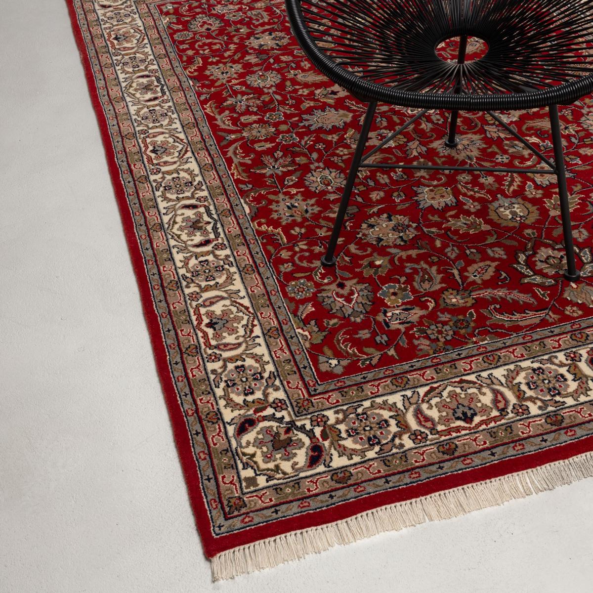 ORIENTTEPPICH Indo Isfahan, klassisch, strapazierfähig 120x180 cm - Rot, Textil (120/180cm) - Rug and Roll
