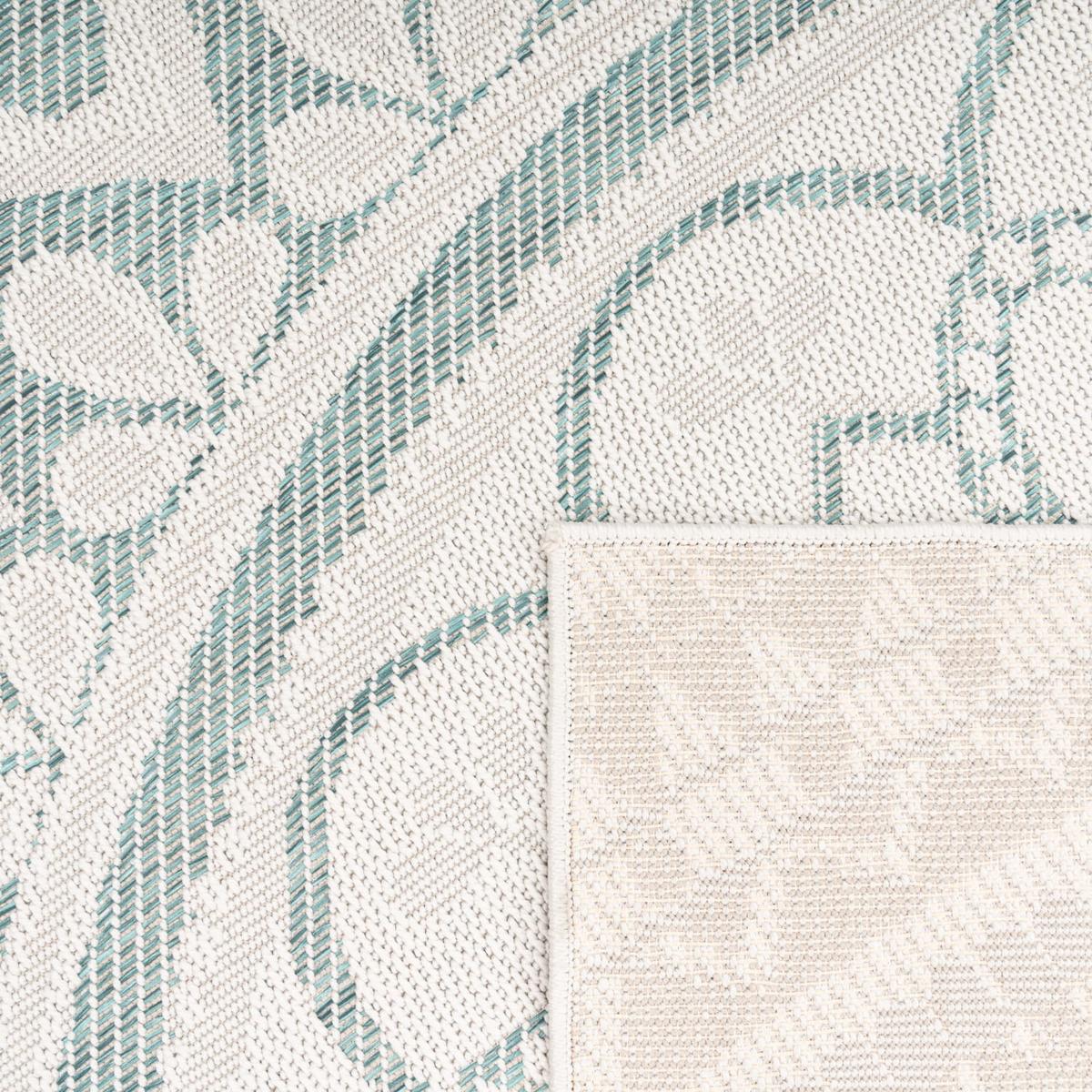 FLACHWEBTEPPICH, mit Mandala-Muster, Türkis, 120 x 160 cm - Blau, Textil (120/160cm) - KADIMA DESIGN