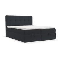 BOXBETT Tivra 160/200 cm Anthrazit im Riva Stoff - Anthrazit/Schwarz, Holz/Holzwerkstoff (160/200cm) - AltaBeds