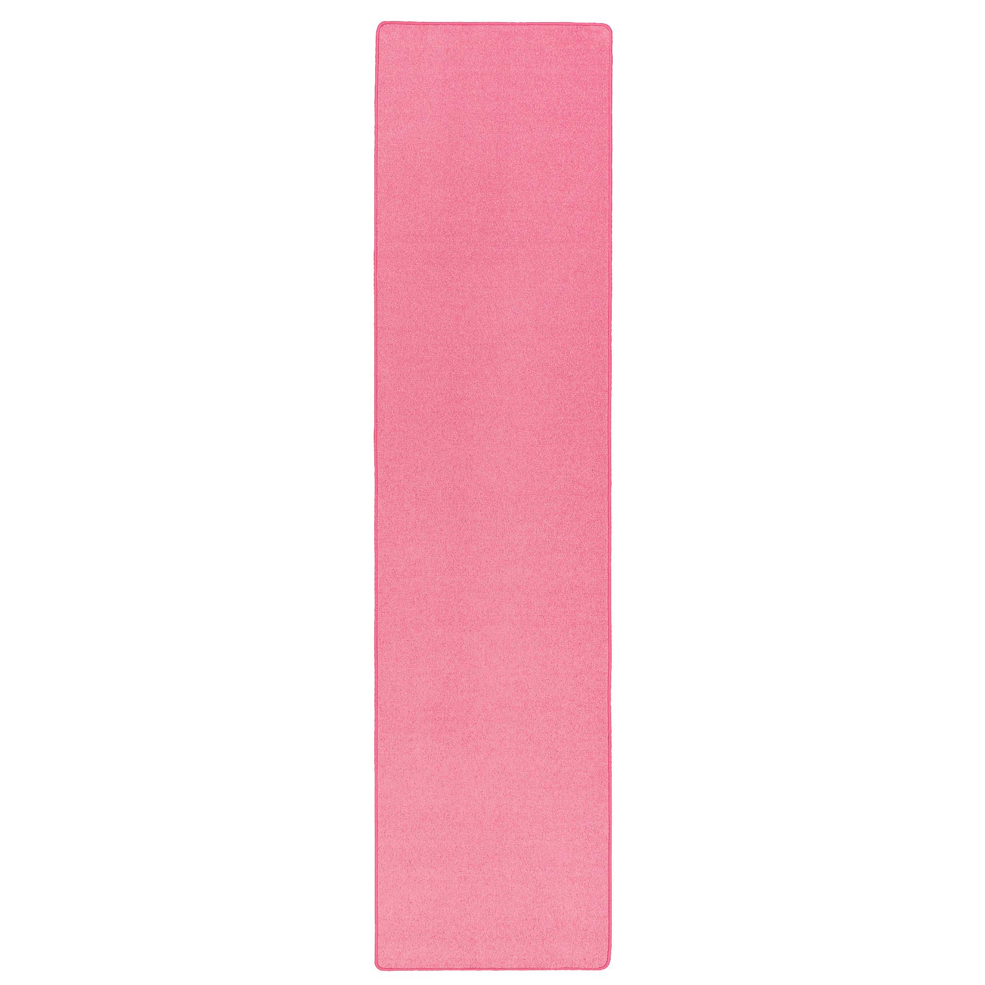 TREND VELOURS LÄUFER TEPPICH JOY - Rosa, Textil (100/400cm) - Snapstyle