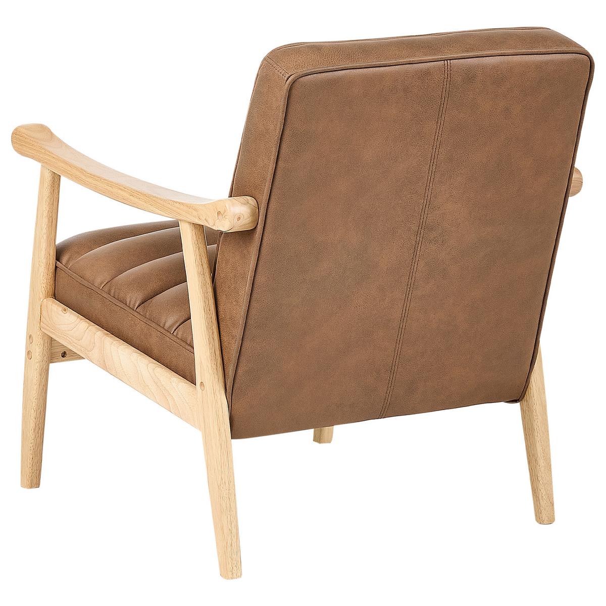 SESSEL Braun Leknes - Hellbraun/Braun, Kunststoff (62/79/74cm) - Beliani