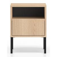 NACHTTISCH Barnee Eichenholzoptik 40 cm - Eichefarben/Schwarz, Holzwerkstoff (40/53/34cm) - Selsey