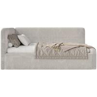 JUGENDBETT Fanko Plüsch Graubeige 90x200 cm - Taupe/Schwarz, Kunststoff/Textil (90/200cm) - Selsey