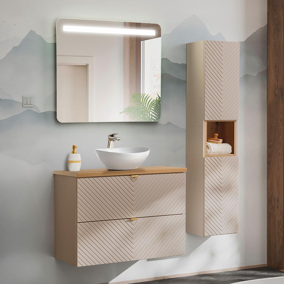 WASCHTISCH 80.4cm Manoa Kaschmir - Beige, Holzwerkstoff (80.4/59/40cm) - Petits-meubles
