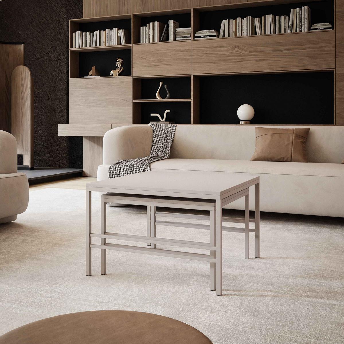 COUCHTISCH Cashmere Cashmere Rahmen - Kaschmir, Holzwerkstoff (70/70/46cm) - Idohome