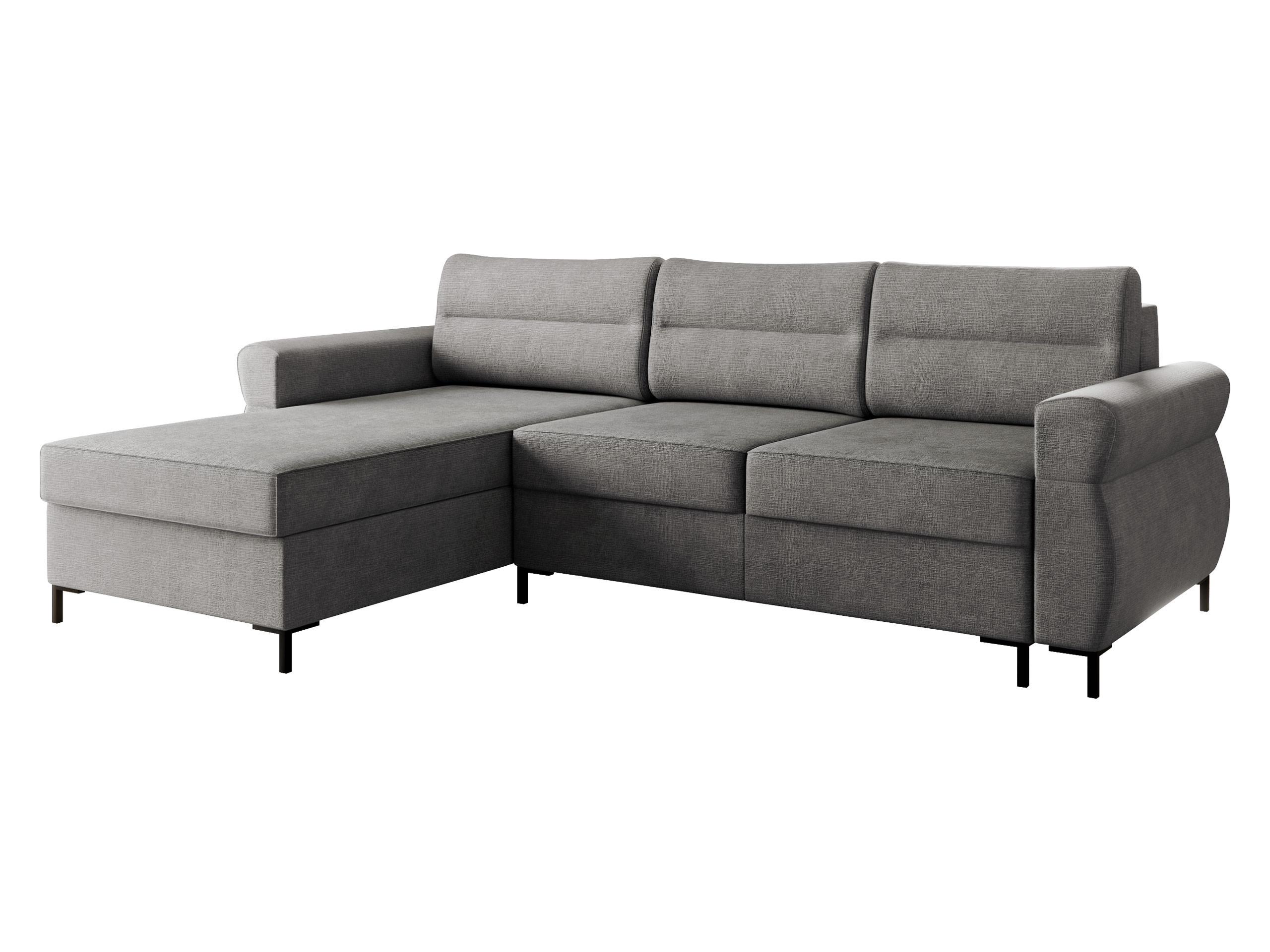 ECKSOFA Berne - Blaugrau/Schwarz, Holz/Kunststoff (258/170cm) - MIRJAN24