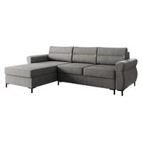 ECKSOFA Berne - Blaugrau/Schwarz, Holz/Kunststoff (258/170cm) - MIRJAN24