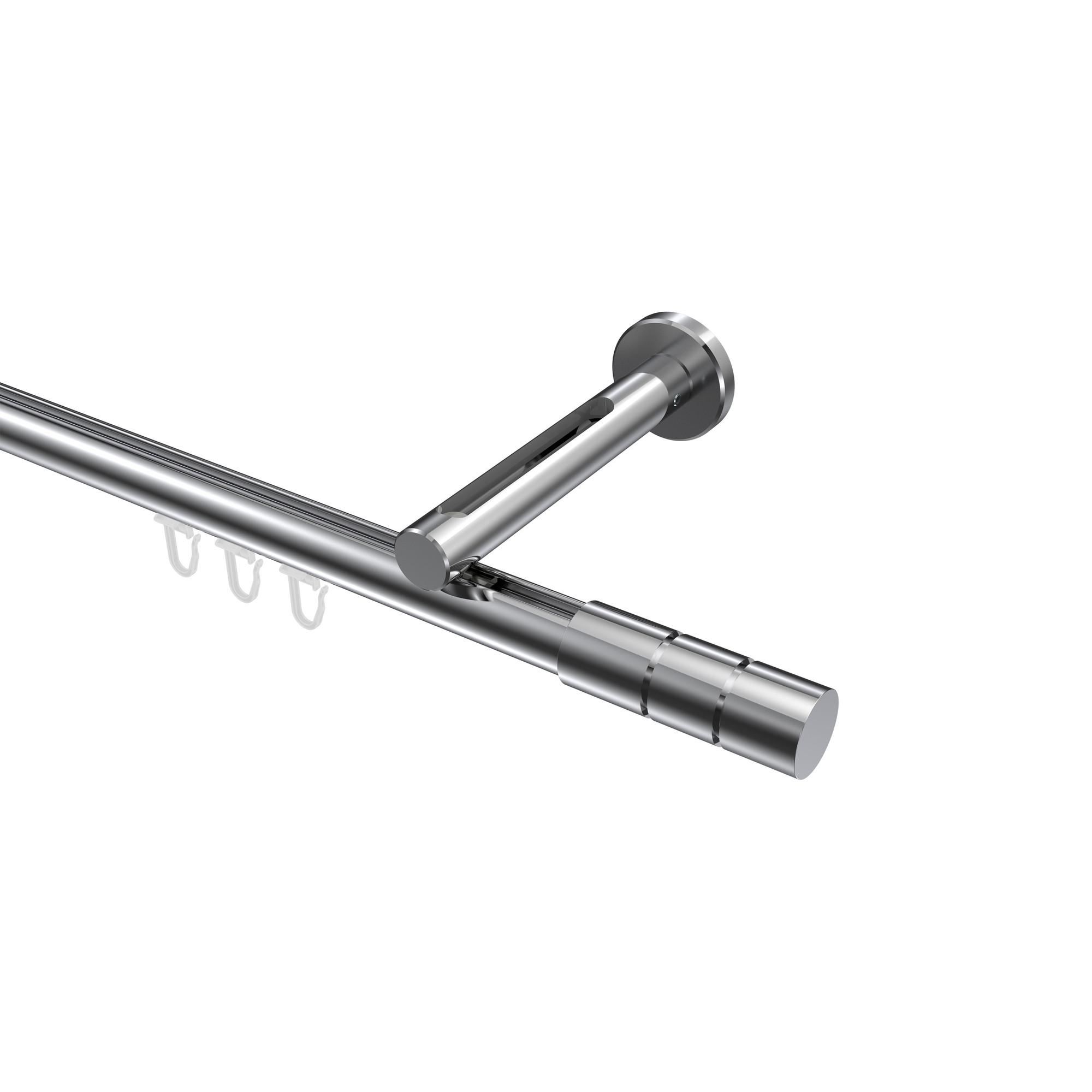 GARDINENSTANGE INNENLAUF Siteno Elanto 160 cm, 1-läufig, 20 mm Ø Chrom - Chromfarben, Metall (160cm) - INTERDECO