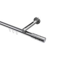 GARDINENSTANGE INNENLAUF Siteno Elanto 160 cm, 1-läufig, 20 mm Ø Chrom - Chromfarben, Metall (160cm) - INTERDECO