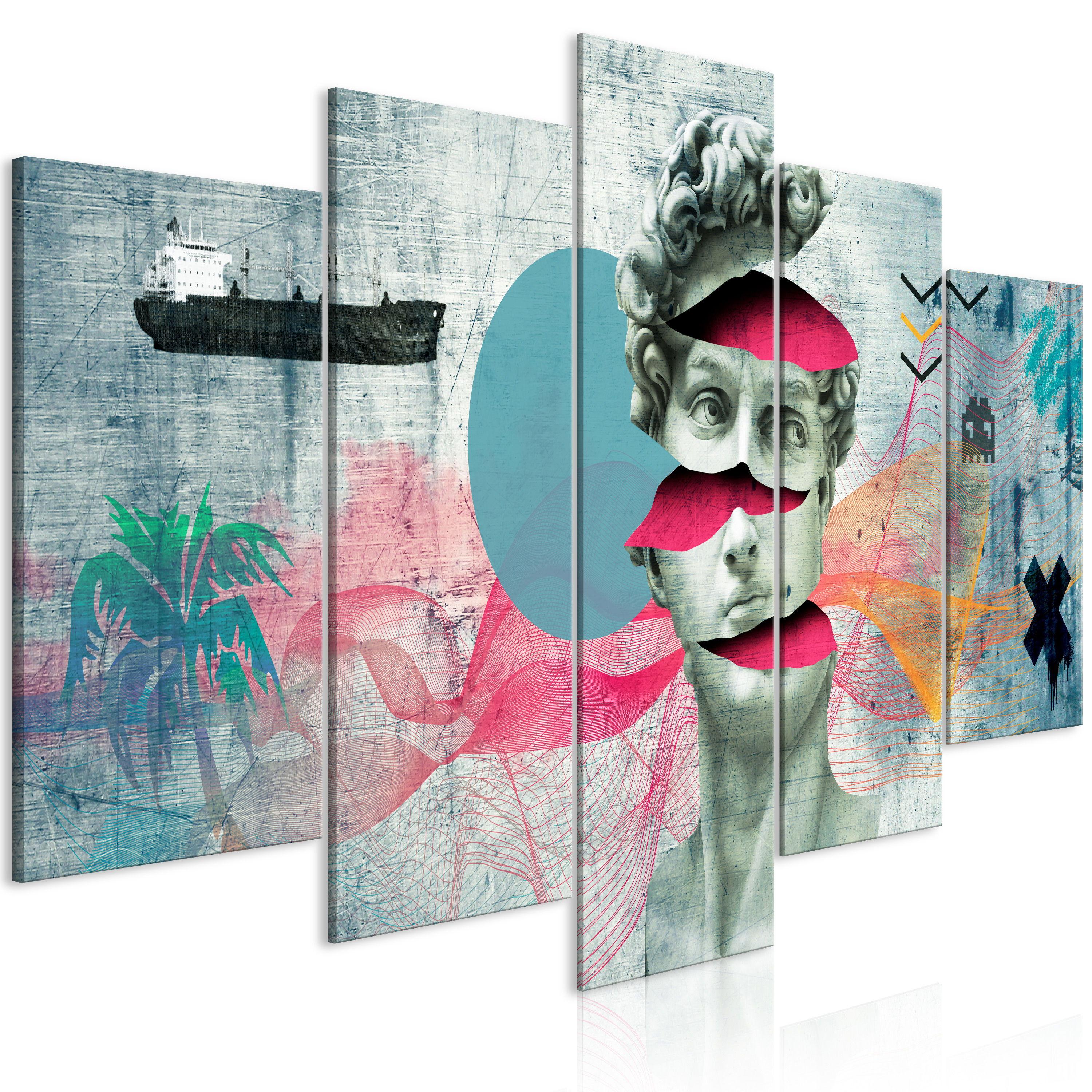 KUNSTDRUCK Bunt 200/100 cm - Multicolor, Textil (200/100cm) - KUNSTLOFT