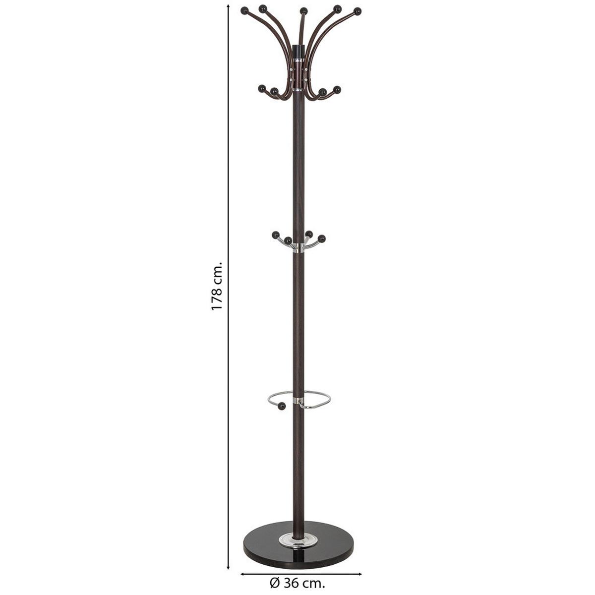 GARDEROBE aus metall 36x178cm - Braun, Metall (36/178/36cm) - Wanderlust