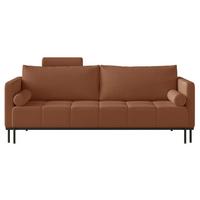 SCHLAFSOFA Skilia mit Schlaffunktion, 3-Sitzer 224 cm - Schwarz/Kupferfarben, Textil/Metall (224/85/102cm) - Selsey