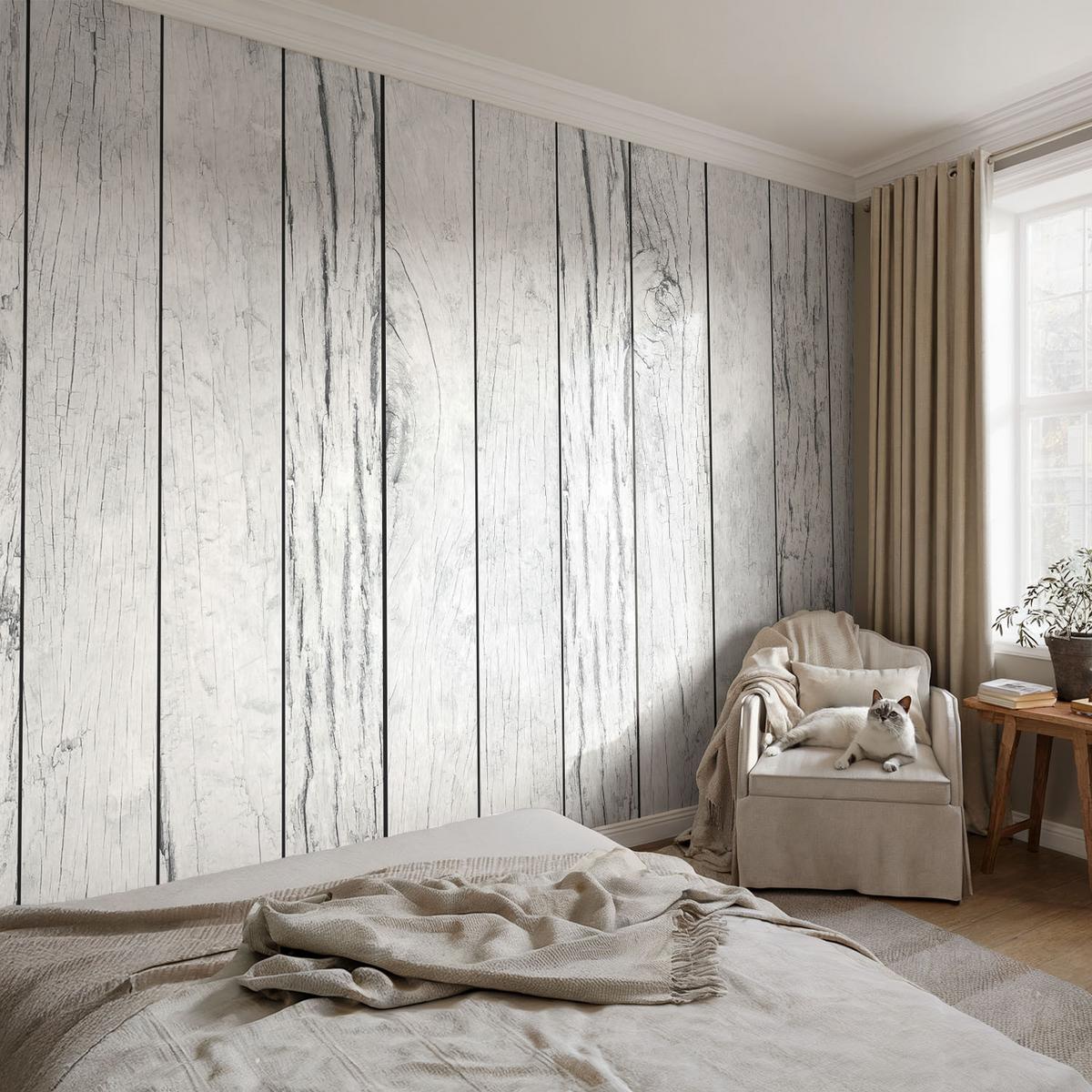 FOTOTAPETE 416x254 cm - Vintage-Flair - Weiß, Textil (416/254cm) - Wallfluent