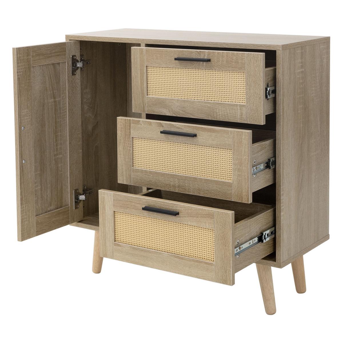 KOMMODE 4 Fächer - Beige, Holzwerkstoff (30/76/74cm) - ML-DESIGN