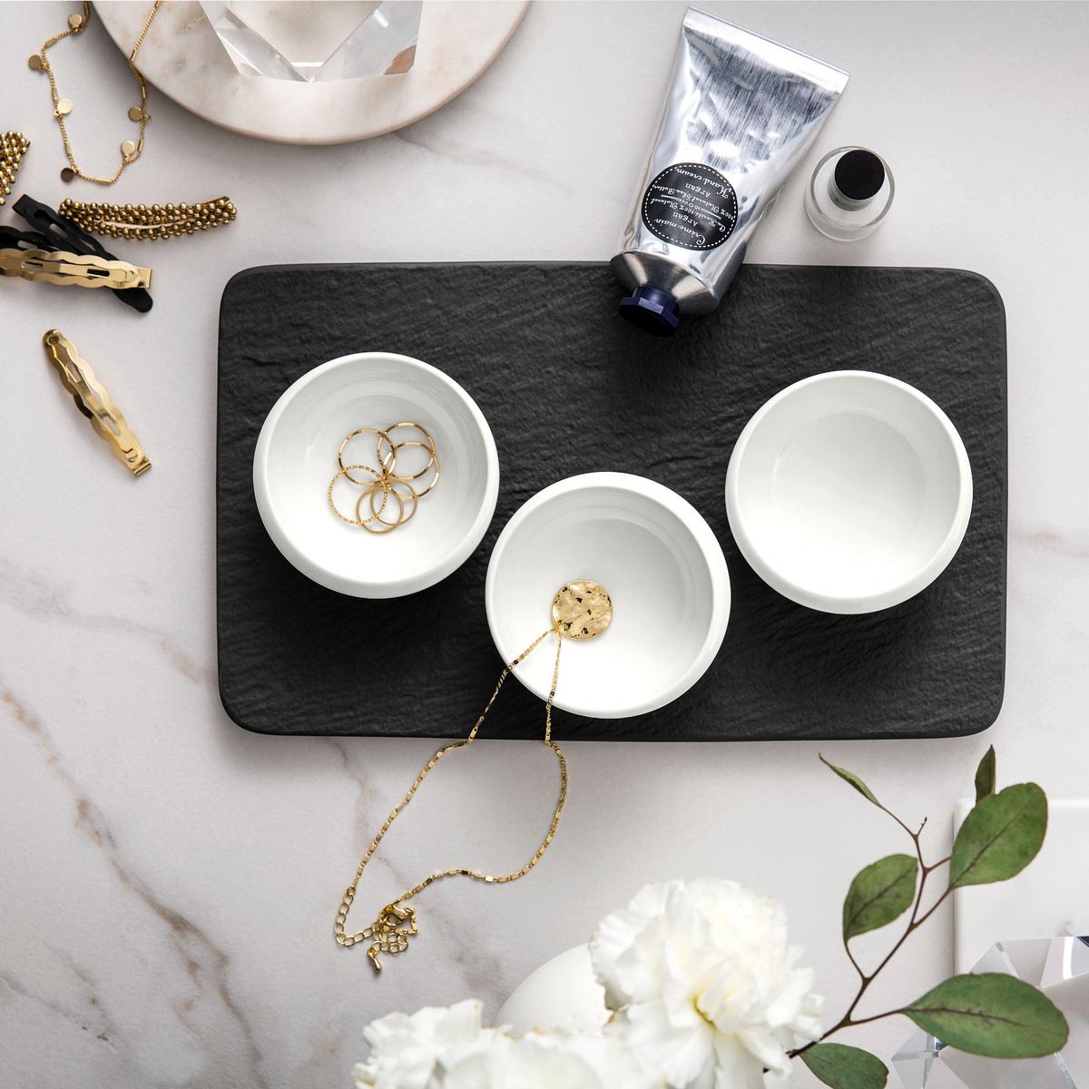 DIPSCHÄLCHEN SET NewMoon schwarz-weiß - Schwarz/Weiß, Keramik (1cm) - Villeroy & Boch