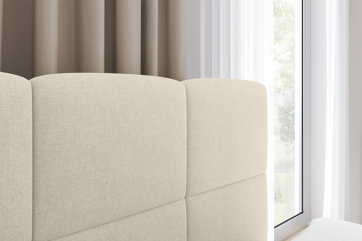 EINZELBETT Jugendbett mit Bettkasten Links, mit Matratze - LIVY 90x200 Beige - Cappuccino, Holzwerkstoff/Textil (90/200cm) - ALTDECOR