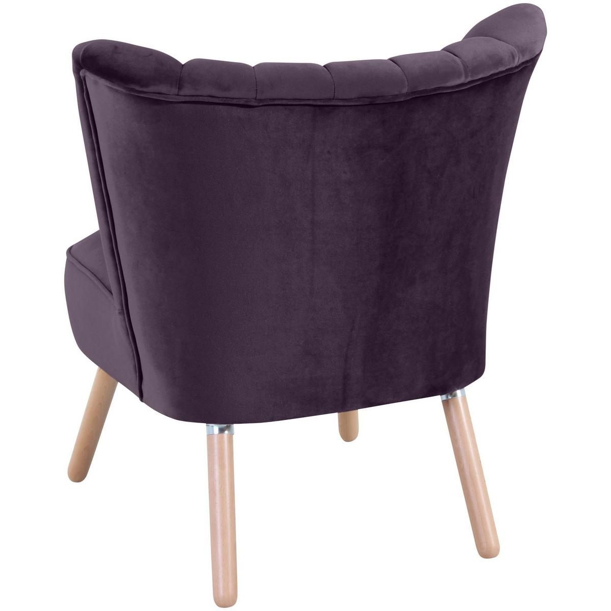 SESSEL Kadisha Bezug Samtvelours Buche natur / purple - Buchefarben/Lila, Kunststoff (70/80/66cm) - 58aufmkessel