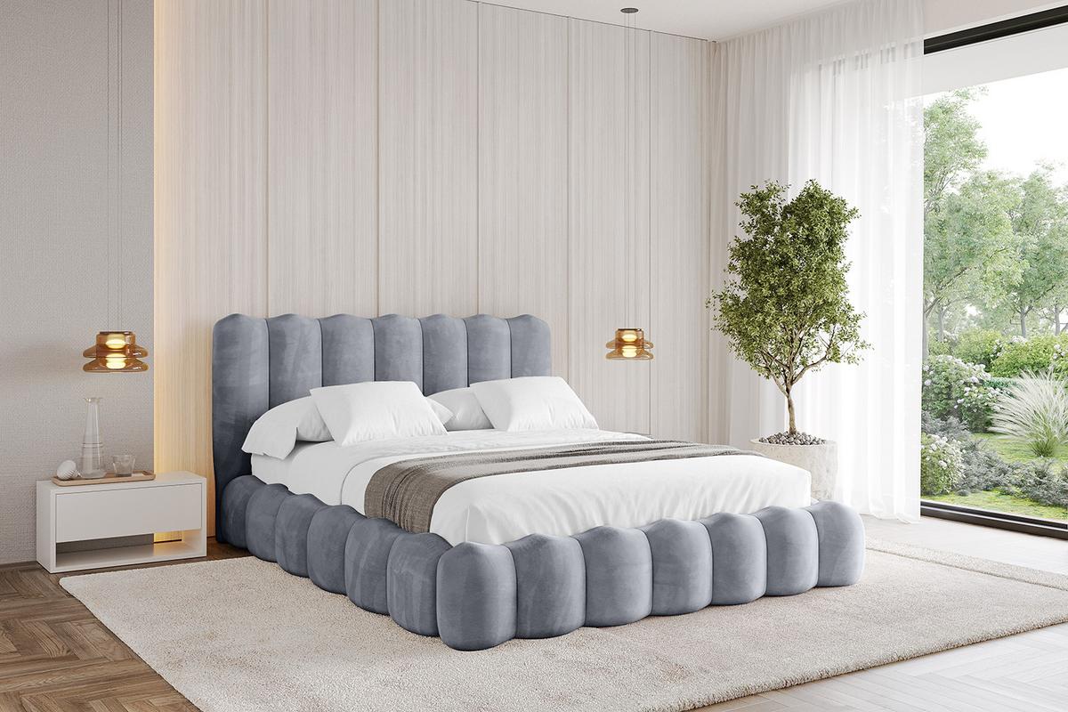 POLSTERBETT mit Bettkasten und Lattenrost, Boxbett ohne Matratze - SORA 180x200 Grau - Grau, Holzwerkstoff/Textil (180/200cm) - ALTDECOR