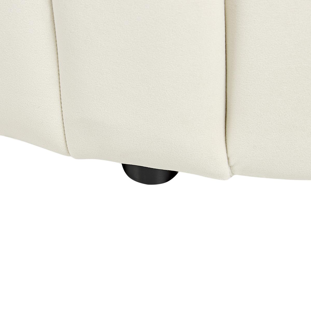 3-SITZER-SOFA Samtstoff cremeweiß Malung - Weiß, Textil (200/68/79cm) - Beliani