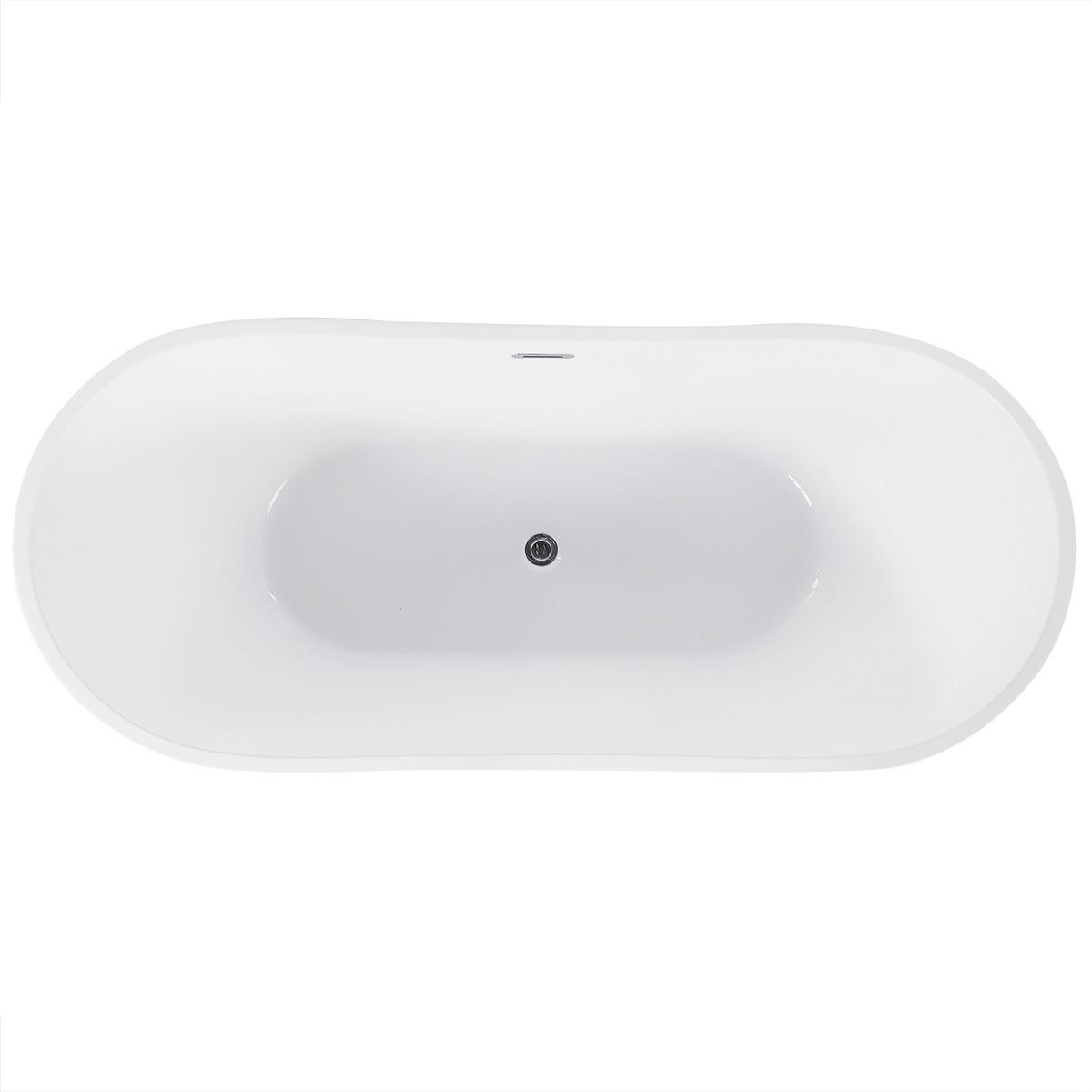 BADEWANNE FREISTEHEND 77x170x72 cm grün Antigua - Grün, Kunststoff (77/72/170cm) - Beliani