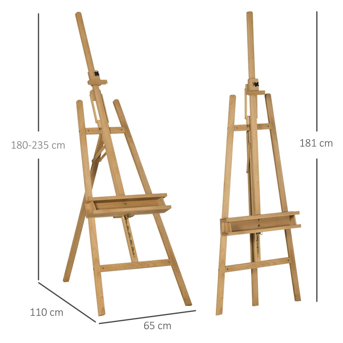 STAFFELEI Buchenholz Naturholz - Naturfarben, Holz/Buchenholz (65/110/235cm) - Vinsetto