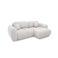 ECKSOFA Livio 3 Sitzplätze Gebrochenes Weiß - Weiß, Holz (270/165cm) - Petits-meubles