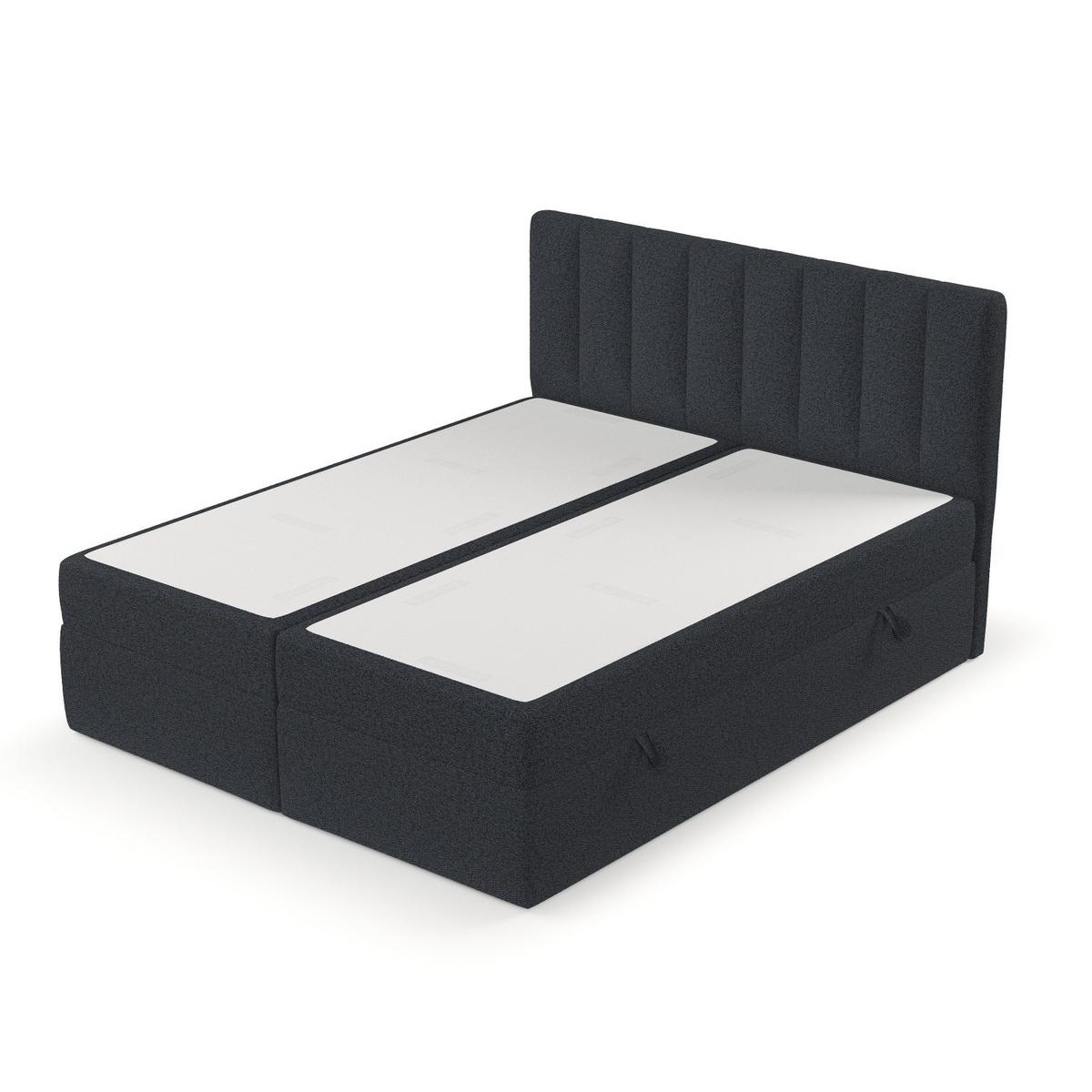 BOXBETT Bari 140/200 cm Anthrazit im Riva Stoff - Anthrazit, Holz/Holzwerkstoff (140/200cm) - AltaBeds