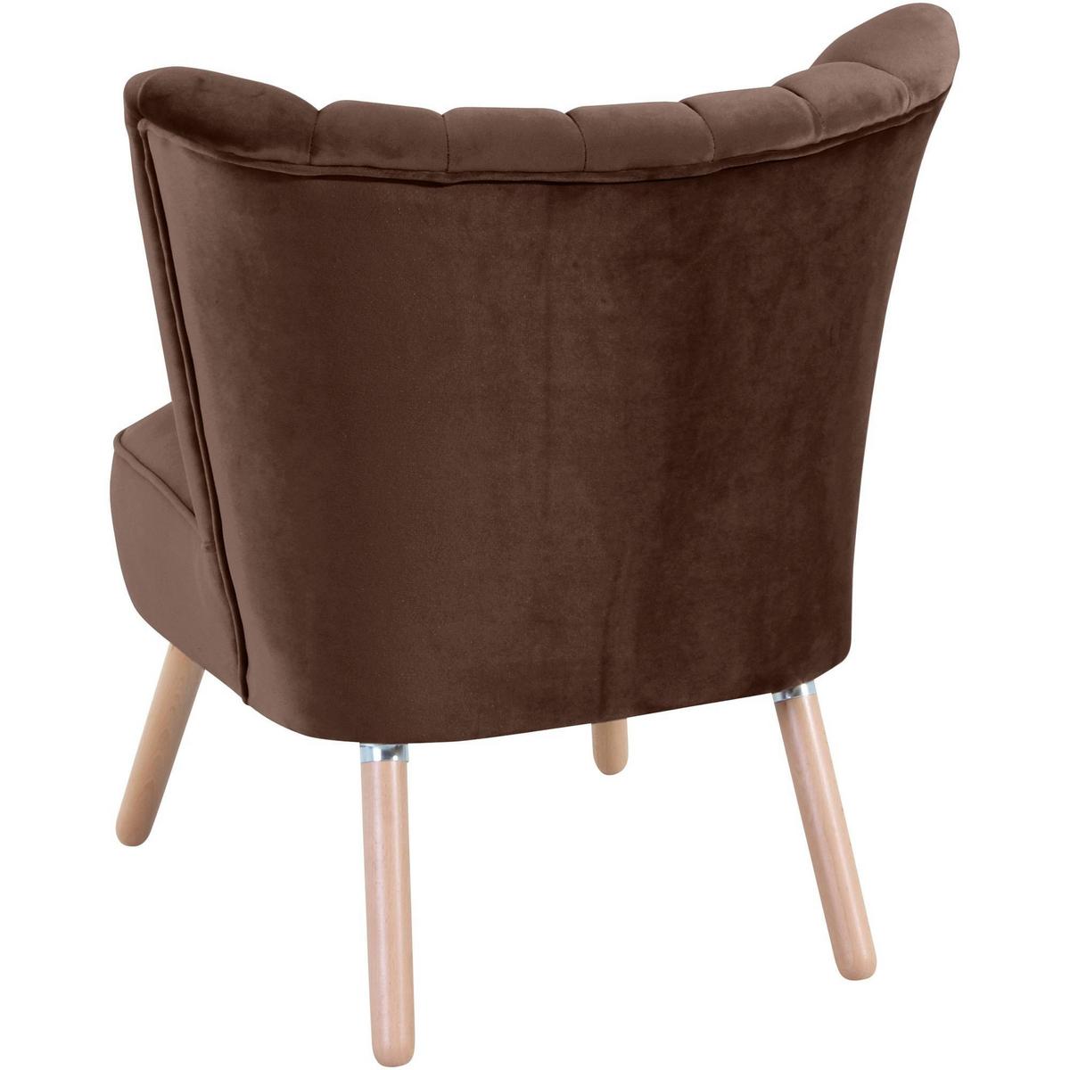 SESSEL Kadisha Bezug Samtvelours Buche natur / braun - Buchefarben/Braun, Kunststoff (70/80/66cm) - 58aufmkessel