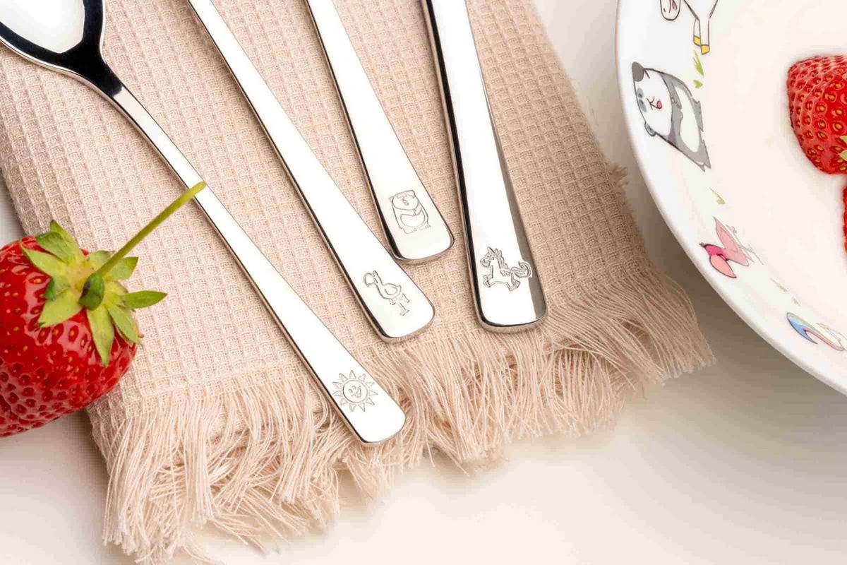 KINDERBESTECK Bambini silber 4-tlg. - Silberfarben, Metall - Leonardo Living