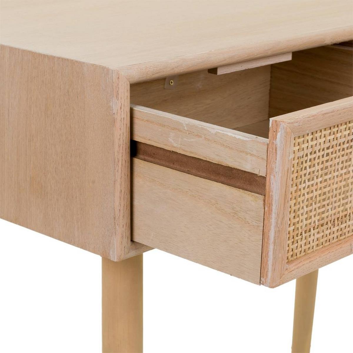 KONSOLENTISCH aus MDF und Gitter, braun, 80x42x79cm - Braun, Holzwerkstoff (42/80/79cm) - Wanderlust