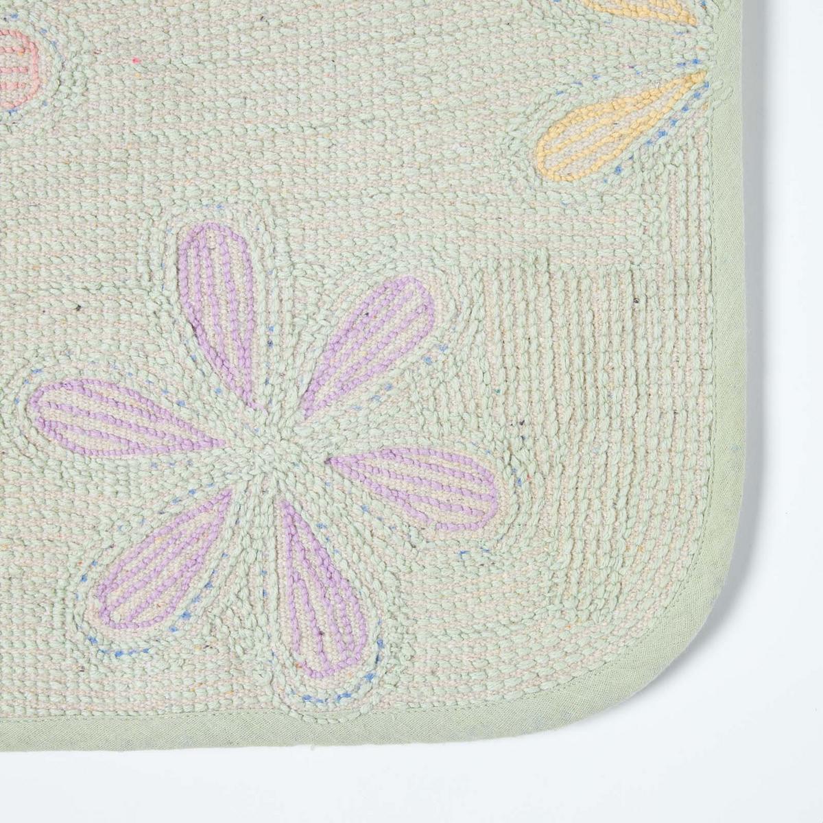 BADEMATTE Blumen 50/80 cm, Baumwolle - Multicolor, Textil (50/80cm) - Homescapes