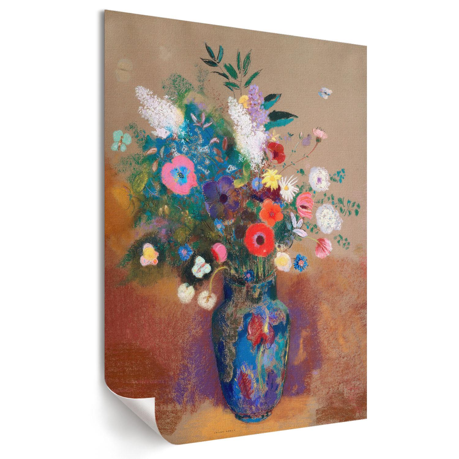POSTER - 21x29 cm - Odilon Redon - Ein Blumenstrauß - Braun, Textil (21/29.7/0.1cm) - TULUP