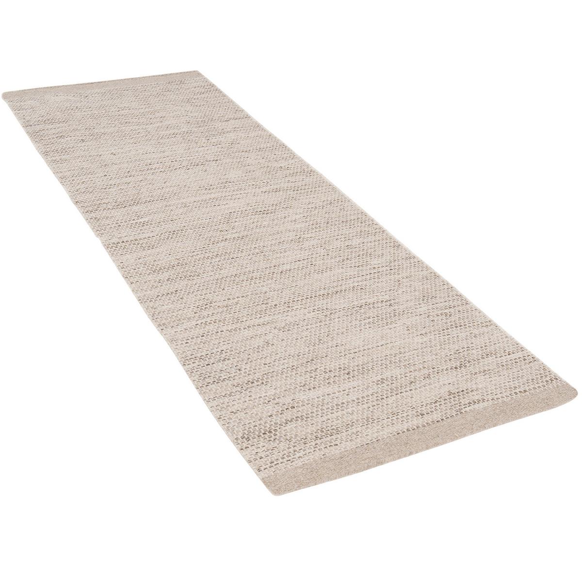 NATUR TEPPICH LÄUFER WOLLE KIRUNA - Taupe, Naturmaterialen (90/160cm) - Pergamon