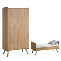 BABYZIMMER 2-teilig Holz - Braun, Holzwerkstoff (145/103/75cm) - Petits-meubles