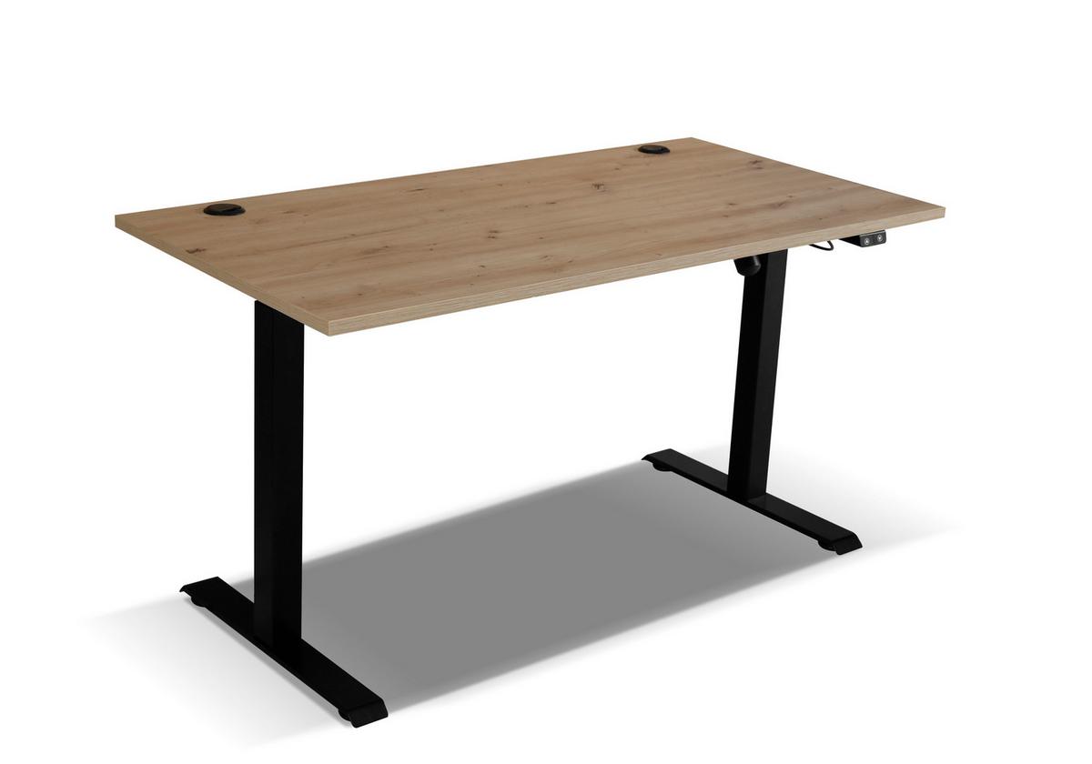 SCHREIBTISCH MALTESA 138x67x120,8 cm Bürotisch Computertisch, Eiche Artisan - Eiche Artisan, Holzwerkstoff (67/138/120.8cm) - MASSENO