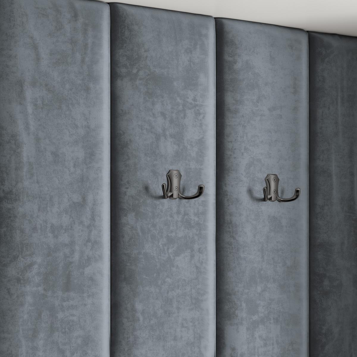 GARDEROBENSCHRANK REMA 150/240/60 cm Modern Garderobe-Set Eiche Wotan - Eiche Wotan/Schwarz, Holzwerkstoff (150/240/60cm) - MASSENO