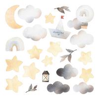 WANDAUFKLEBER 100x118cm - Elemente des Himmels - Multicolor, Kunststoff (100/118/0.1cm) - Wallfluent