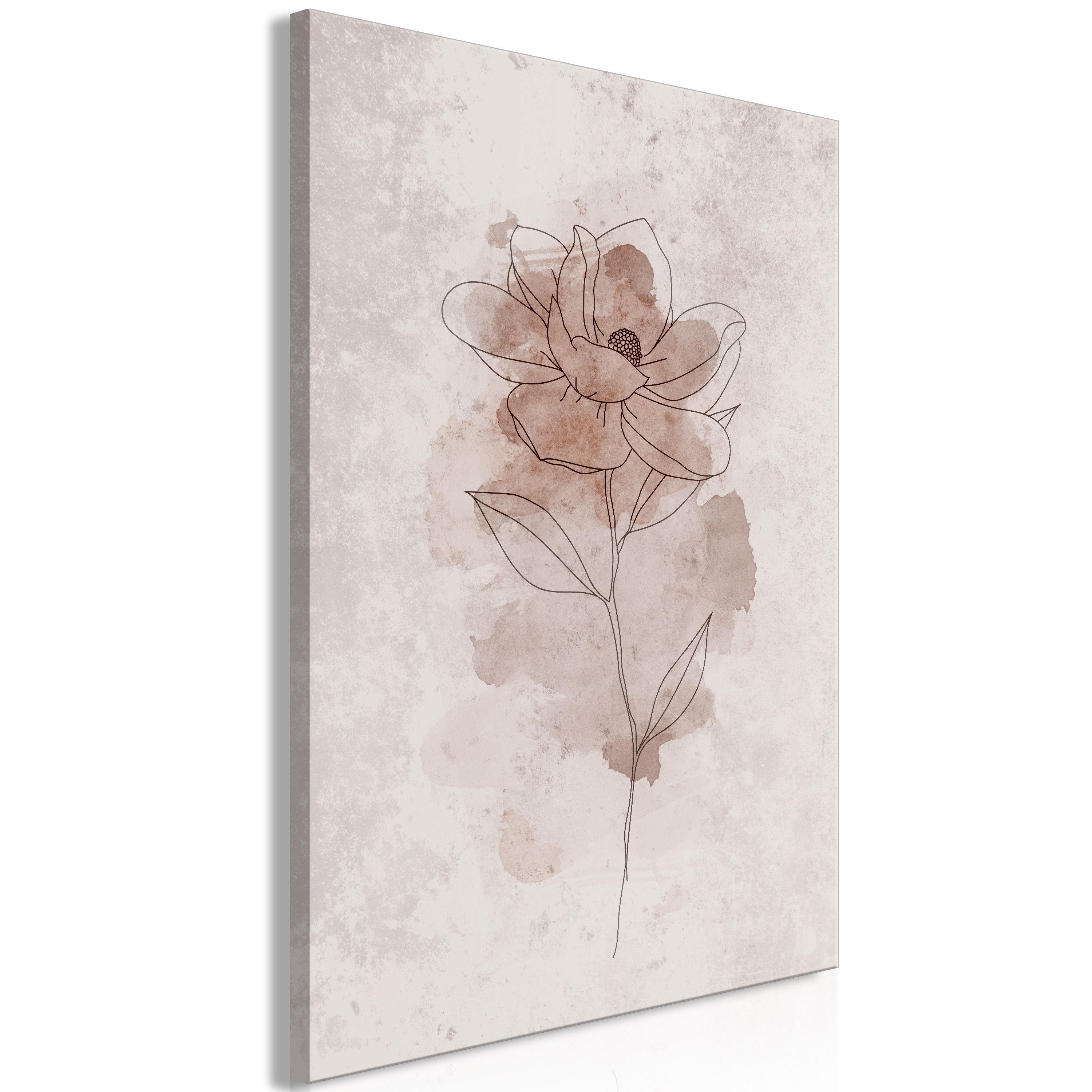 KUNSTDRUCK Rosa 60/90 cm - Pink/Grau, Textil (60/90cm) - KUNSTLOFT