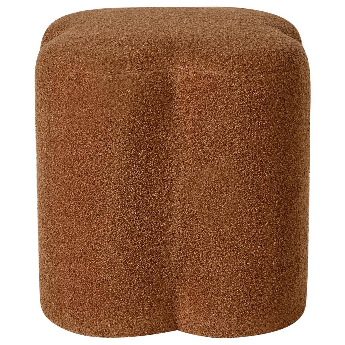 POUF Bouclé Goldbraun Mancos - Goldfarben, Textil (41/44/35cm) - Beliani