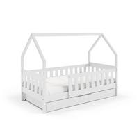 KINDERBETT BELLA mit Bettkasten 80x190 cm Weiß - Weiß, Holz (80/190cm) - MASSENO