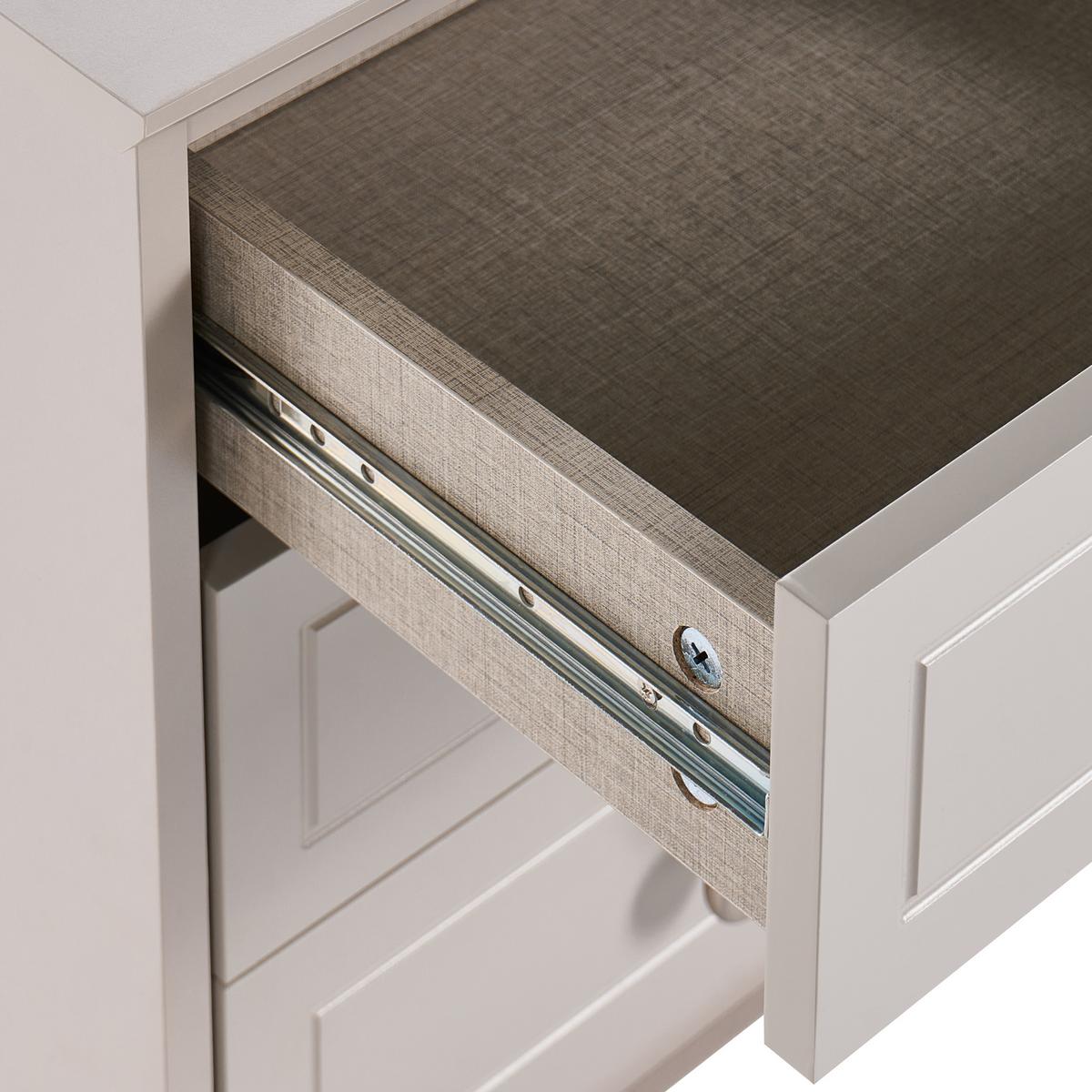 NACHTTISCH mit 3 Schubladen Beige Oberon - Beige, Holz/Holzwerkstoff - Beliani